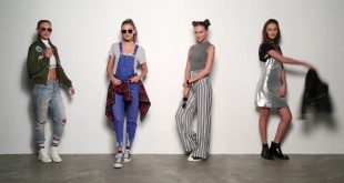 модата през 90-те, мини дънкова пола, дънков гащеризон, дънково яке, широк пуловер, днешни дни, гримландия