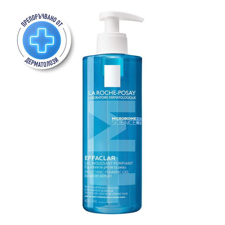 Почистваща гел-пяна La Roche-Posay Effaclar +M за мазна кожа със склонност към акне, Против несъвършенства, 400 мл
