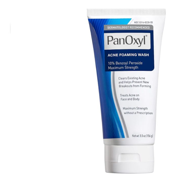 Почистваща пяна, PanOxyl, против акне и кожни обриви, предотвратява образуването на пъпки, за чувствителна кожа, бензоил пероксид 10%, 156гр