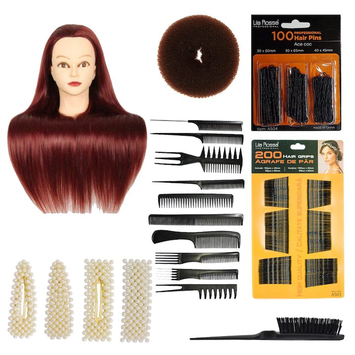 Комплект тренировъчна глава за прически Doriana Roscat