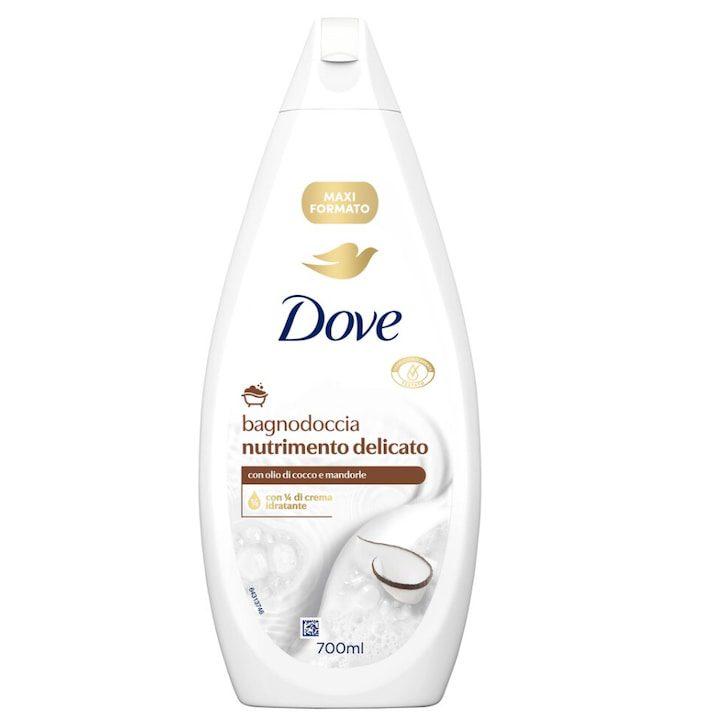 Душ гел с кокос и бадем Dove Nutrimento Delicato