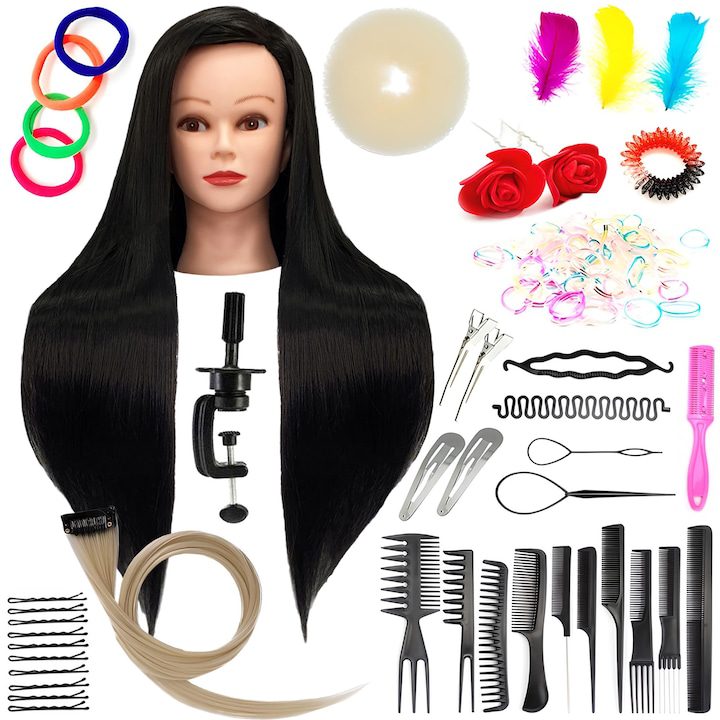 Комплект глава за фризьорски манекен Calissimo 60 см