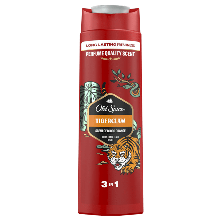 Душ гел и шампоан 3–in-1 Old Spice Tiger Claw за тяло