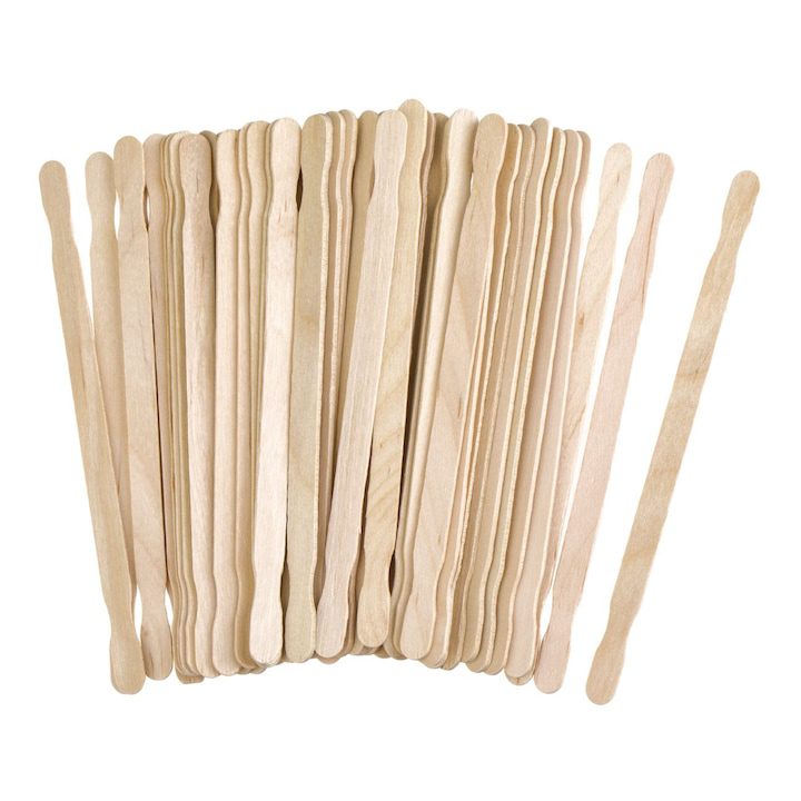 Дървени шпатули за епилация 14x0.8см - 50 бр. - eMAG.bg