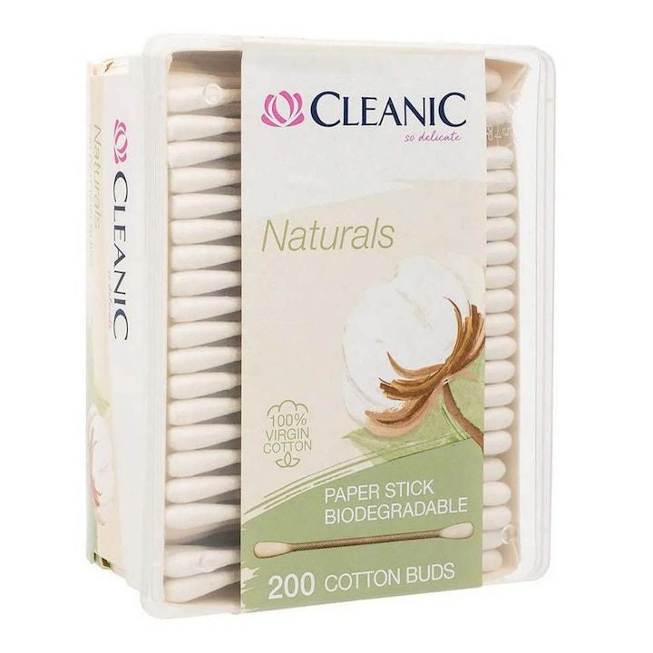 Cleanic Naturals Virgin Cotton клечки за уши