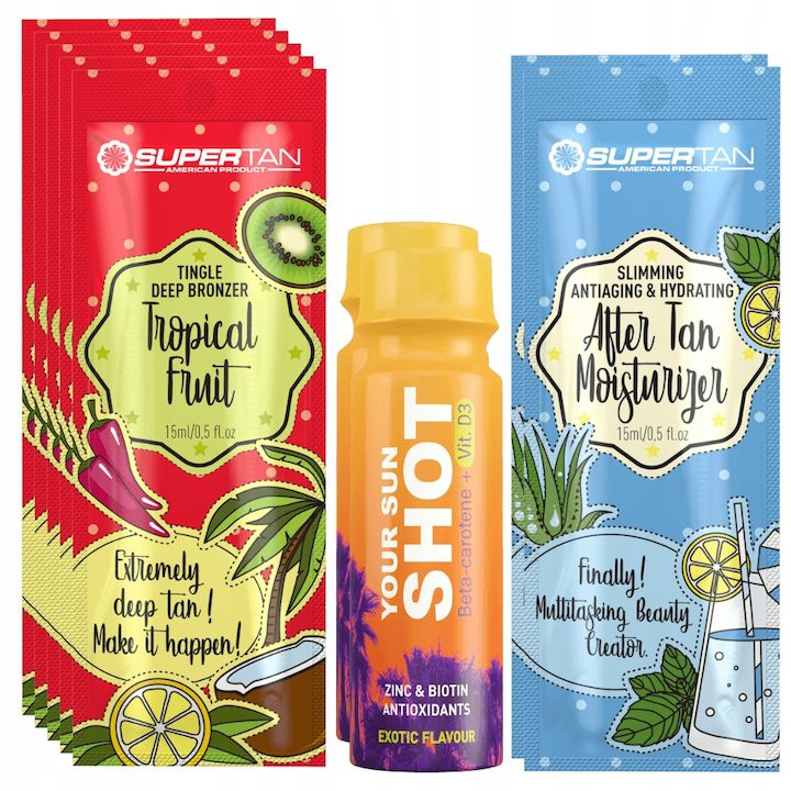 Комплект за тен Supertan Tropical Fruit 5x15ml