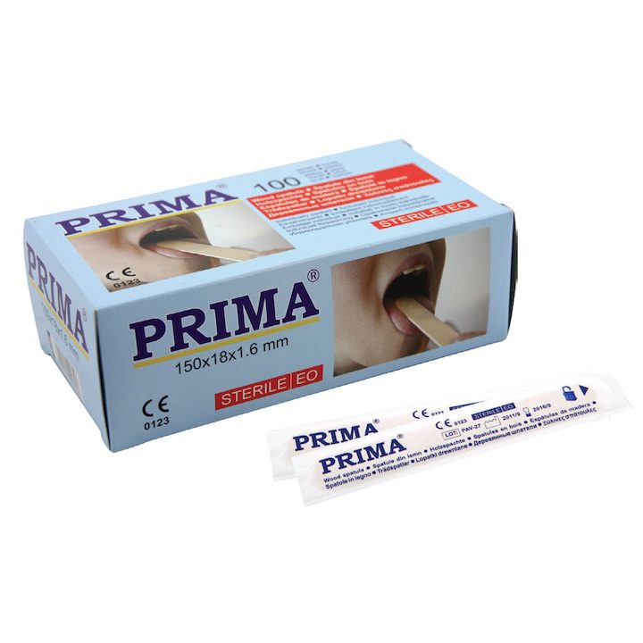 Дървена шпатула Стерилна опаковка 150х18мм 100 бр - eMAG.bg