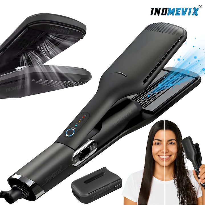 Преса за коса 2 в 1 с горещ въздух INOMEVIX