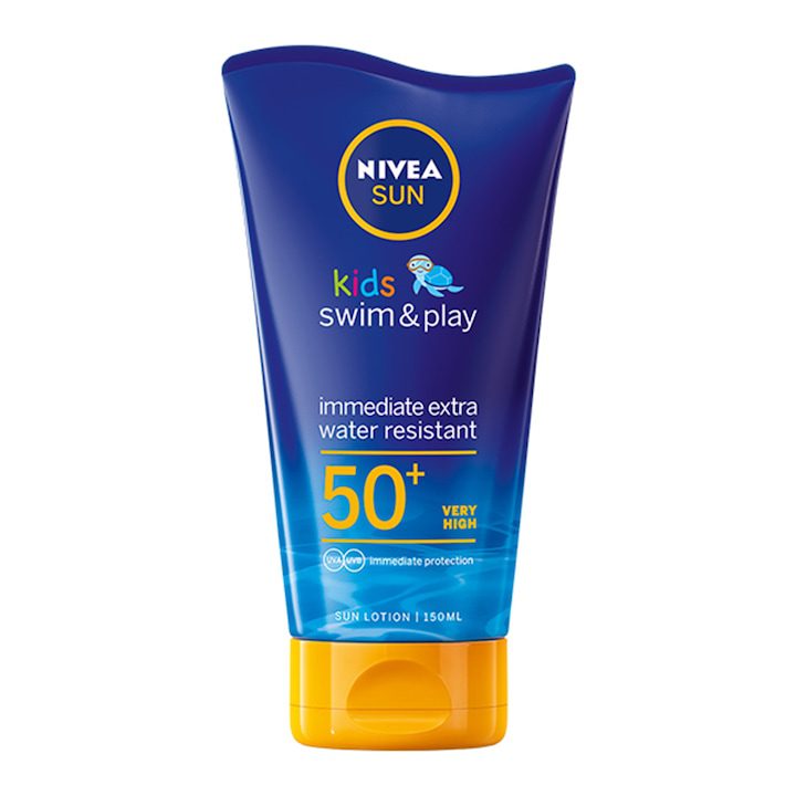 Детски слънцезащитен лосион за тяло Nivea Sun Kids Swim & Play SPF 50+