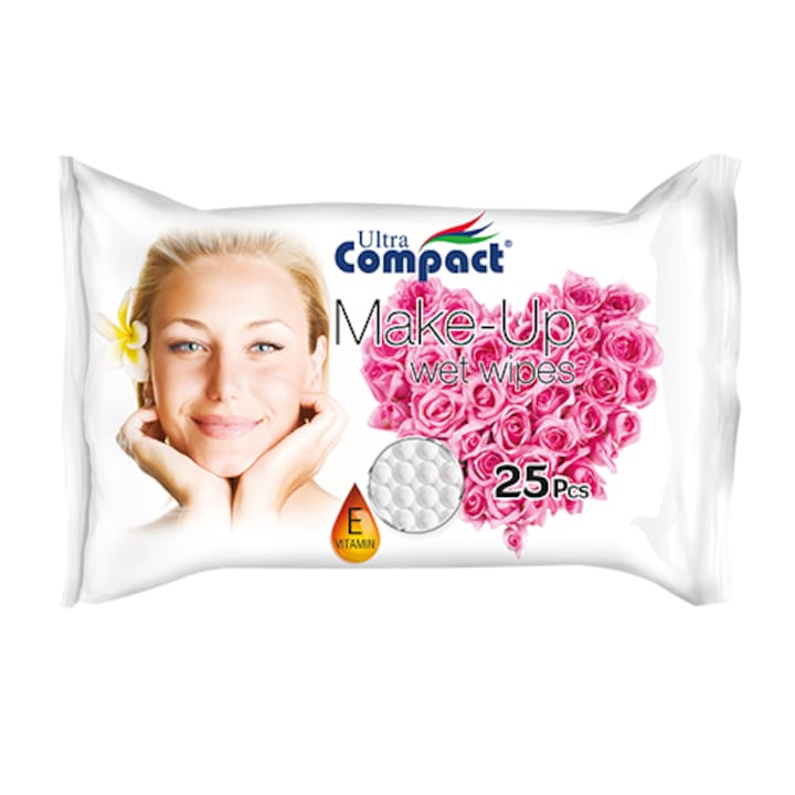 Кърпички за премахване на грим с роза и витамин Е