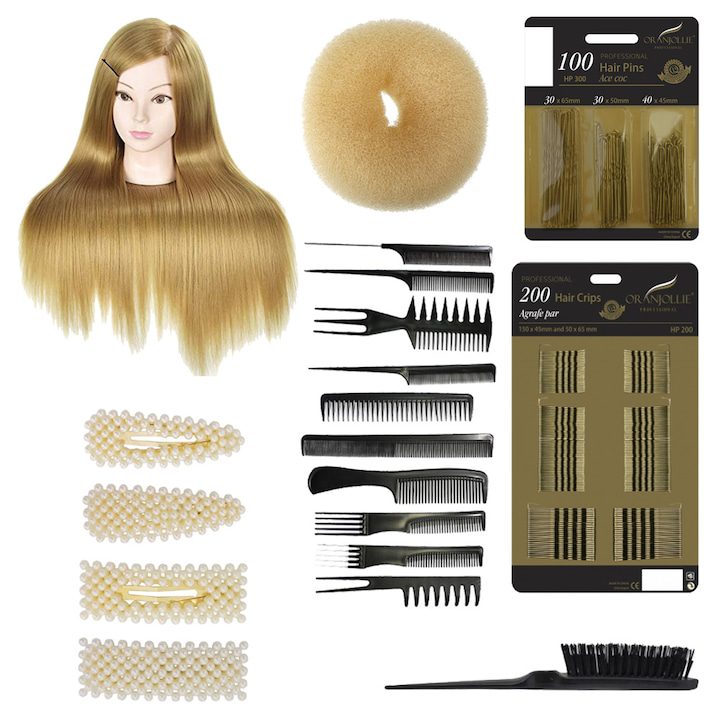 Комплект глава за тренировки манекен Jessy с фиби с перли кок