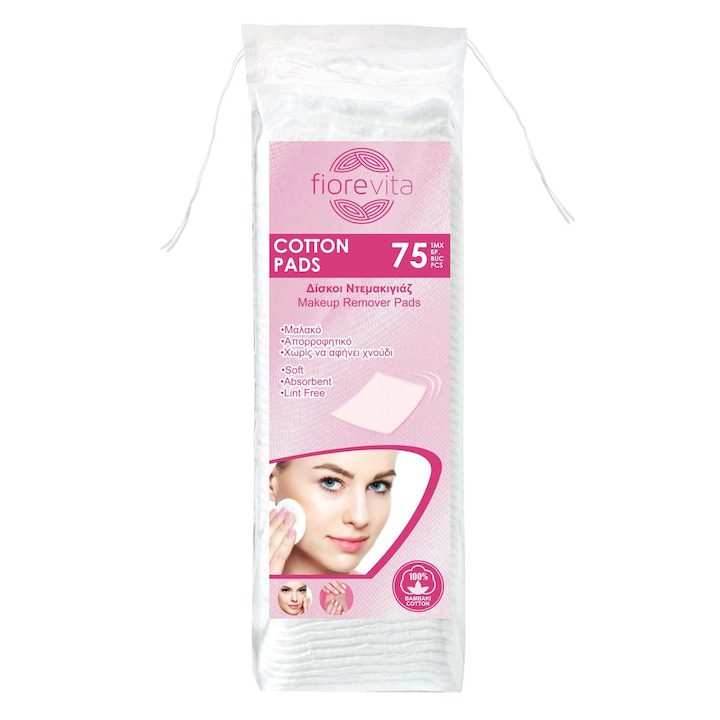 Квадратни дискове за премахване на грим Fiorevita 75 бр - eMAG.bg