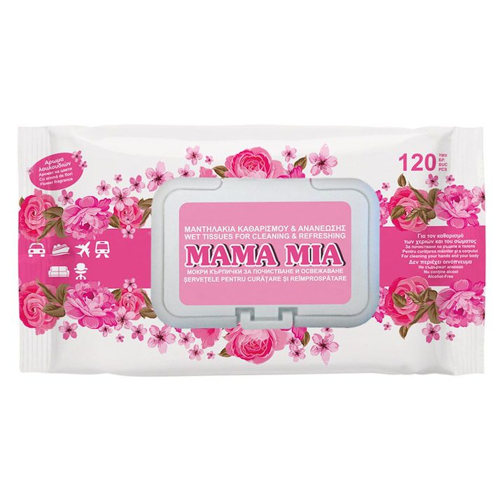 Мокри кърпички за ръце/тяло с цветен аромат - 120 бр. - eMAG.bg