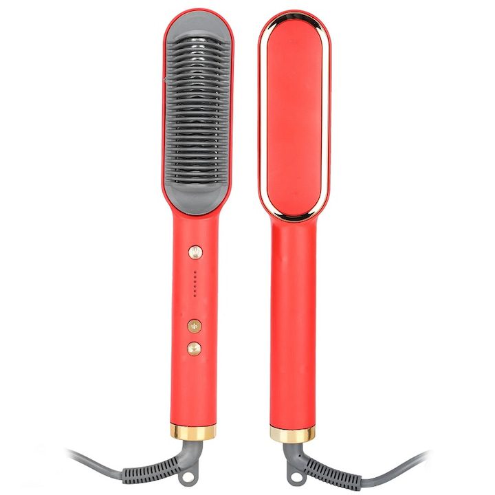 Професионална електрическа четка за изправяне с PTC отопление и 5 температурни степени за жени и мъже