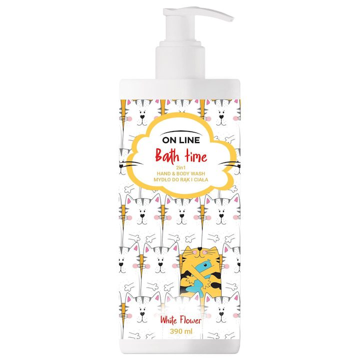 Сапун за ръце и тяло Bath Time 2 в 1 White Flower 390 мл - eMAG.bg