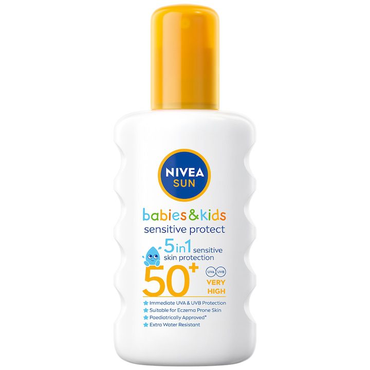 Слънцезащитен спрей за деца Nivea Sun Kids Sensitive Protect & Care SPF50+