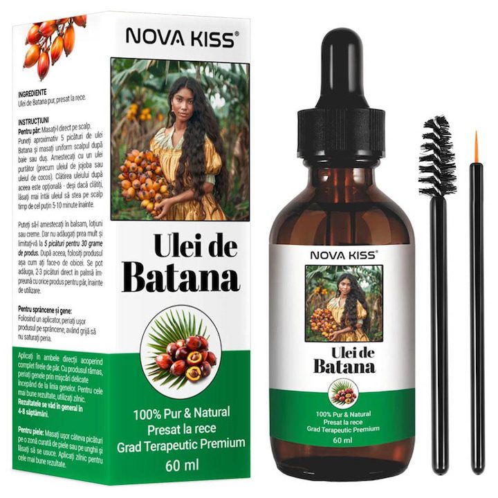 Терапия Premium Batana Oil 100% Pure & Natural NOVA KISS® за растеж на косата