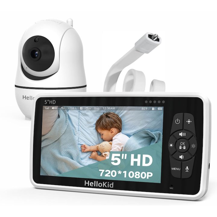 Бебефон WiFi HelloKid™ PRO 5” UltraHD Auto Night Vision