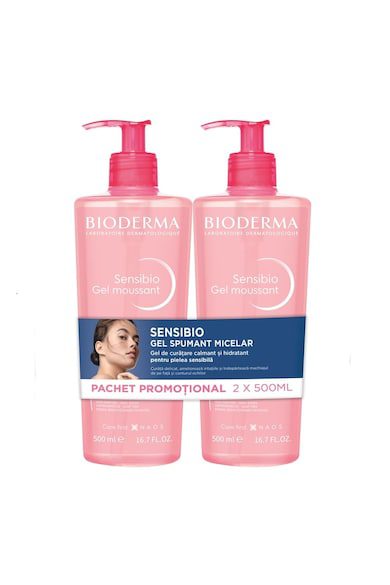 Bioderma Комплект 2 успокояващи и хидратиращи гела Sensibio Пенящи се