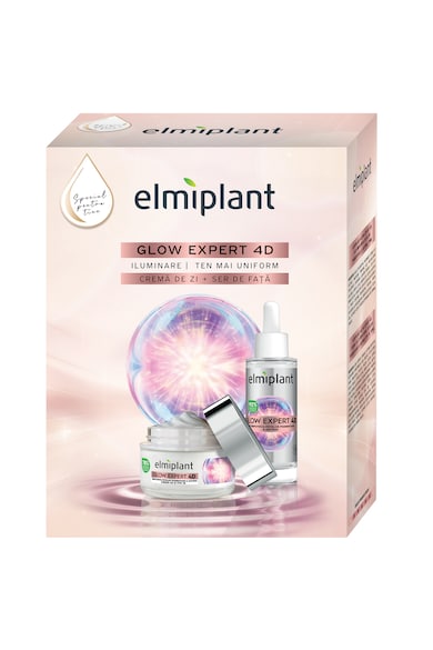 Elmiplant Подаръчен комплект  Glow Expert 4D: Дневен крем