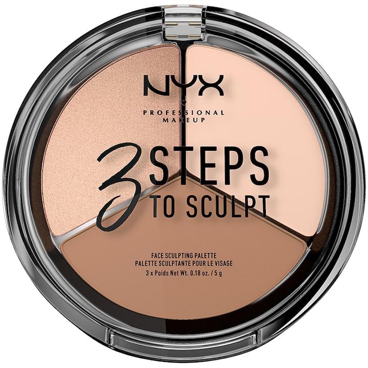 Палитра за скулптуриране NYX PM 3 Steps to Sculpt 1 Fair
