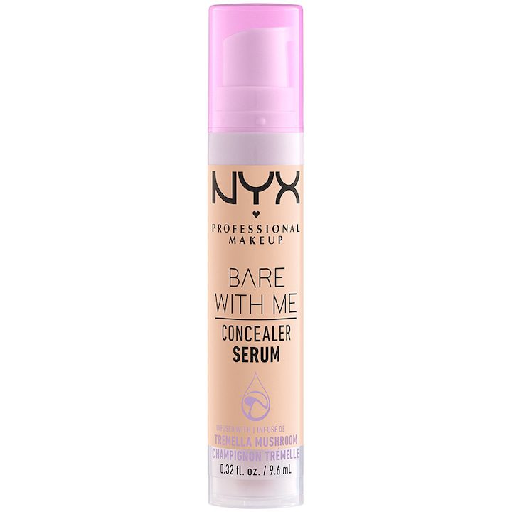Коректор за тъмни кръгове и несъвършенства NYX PM Bare with me Serum 3 Vanilla
