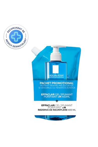 La Roche-Posay Комплект: Почистващ пенлив гел +M 400 мл + Резерва Effaclar