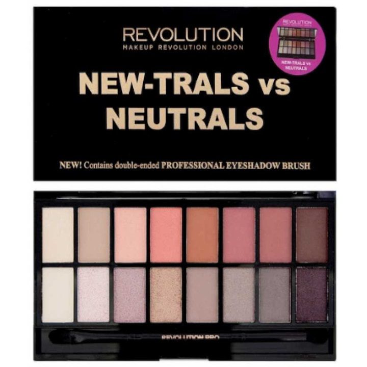 Палитра сенки за очи Makeup Revolution Salvation Palette New-Trals vs Neutrals
