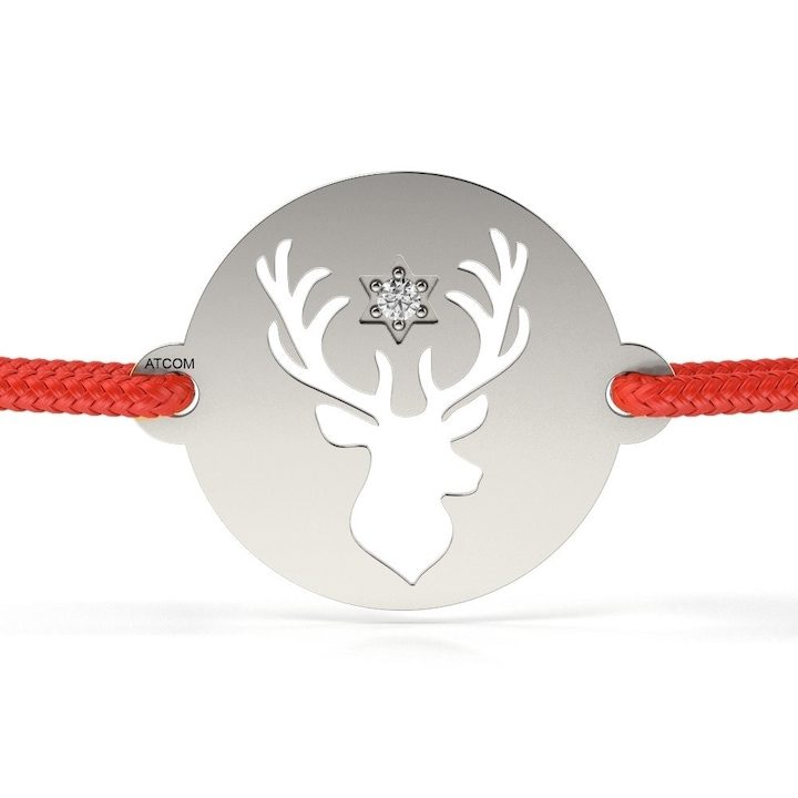 Гривна от бяло злато с корда модел Great Reindeer - eMAG.bg