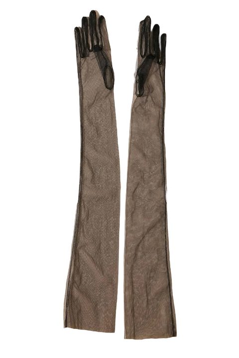 Дълги прозрачни ръкавици от тюл