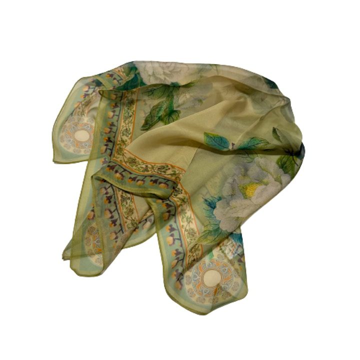 Шал от естествена коприна 70Х70см