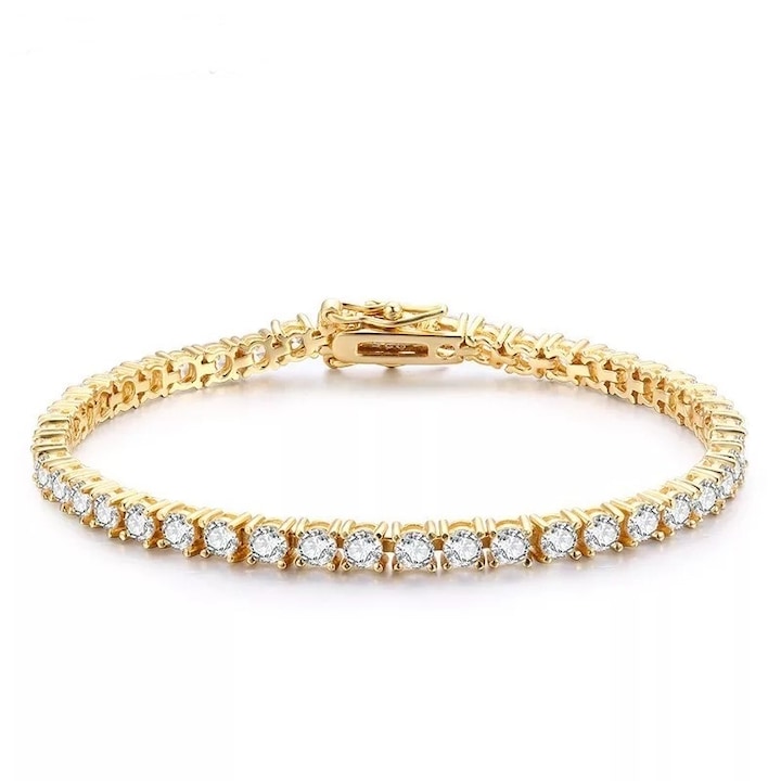 Тенис гривна сребро 925 родиево покритие 0