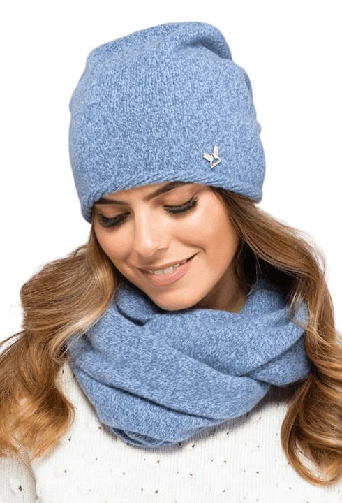 Шапка и шал яка дамски KAMEA