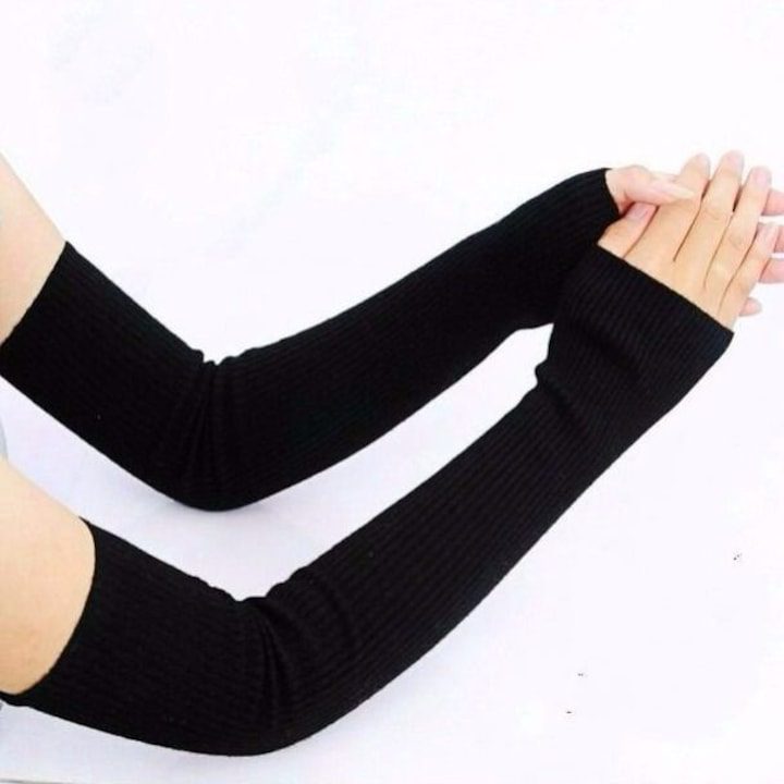 Черни Вълнени Ръкавици