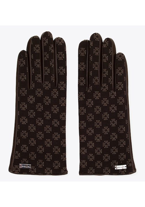 Дамски кожени ръкавици с монограм