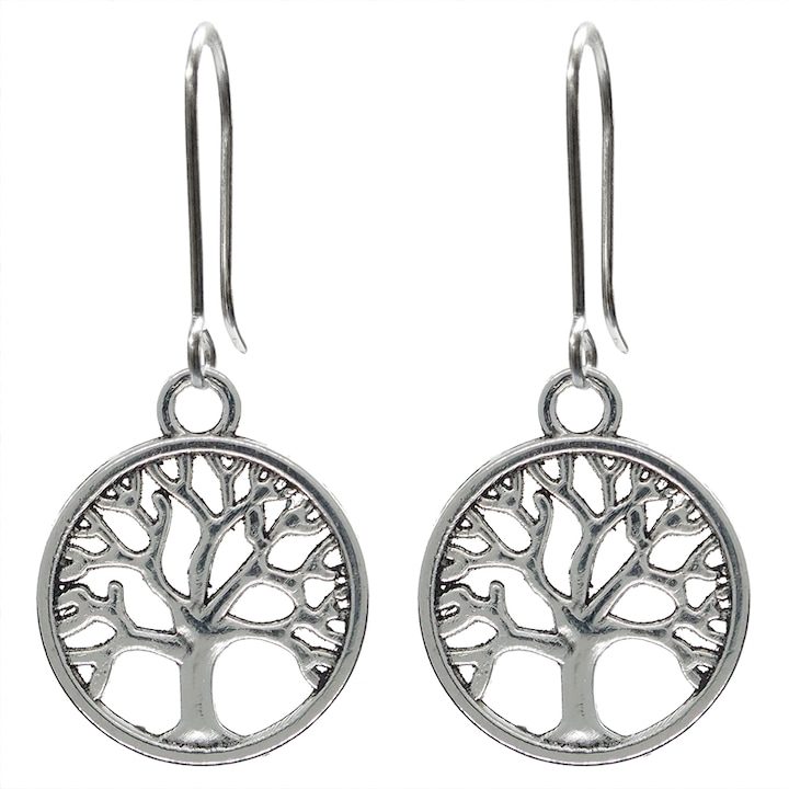 Сребърни обеци Дървото на живота 9888590 Dras - eMAG.bg