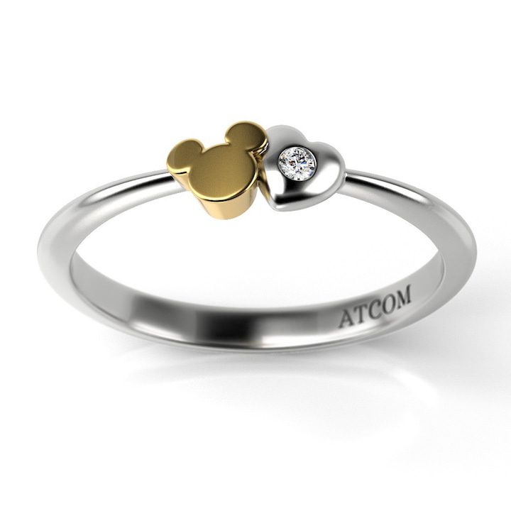 Пръстен от бяло злато с жълт модел Patricia - eMAG.bg