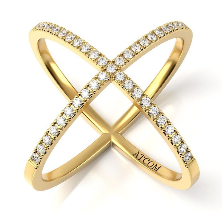 Годежен пръстен Destiny от жълто злато - eMAG.bg