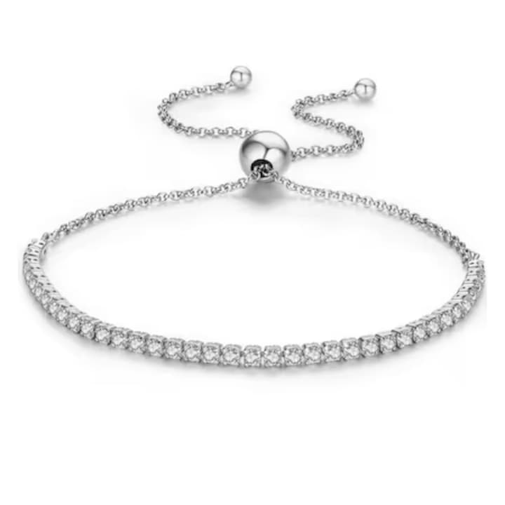 Сребърна гривна Sparkling Tennis Clear