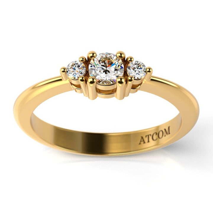 Годежен пръстен от жълто злато Везни - eMAG.bg