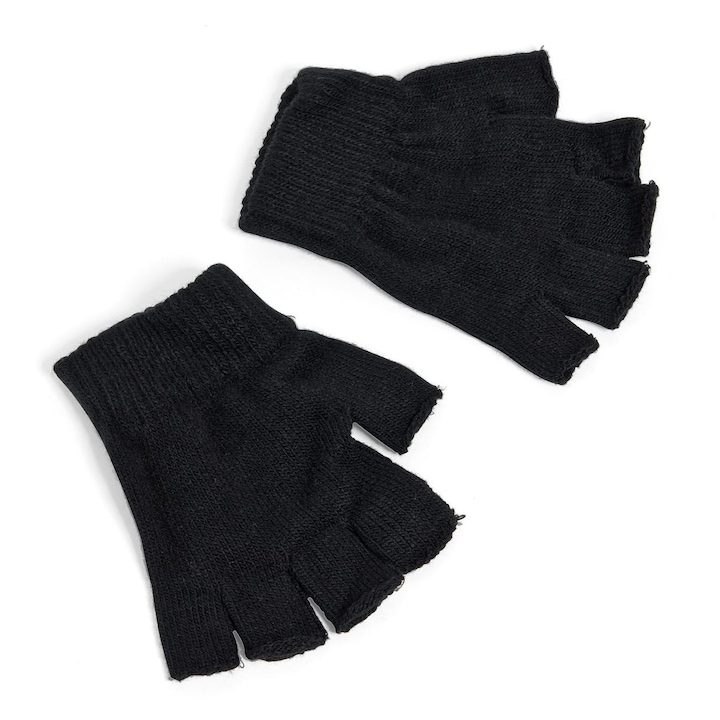 Зимни ръкавици без пръсти One Size черен - eMAG.bg