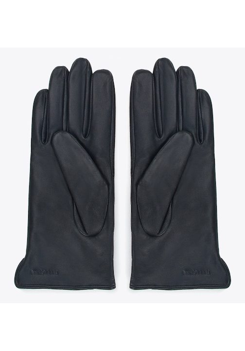 Дамски кожени ватирани ръкавици с зиг-заг шарки