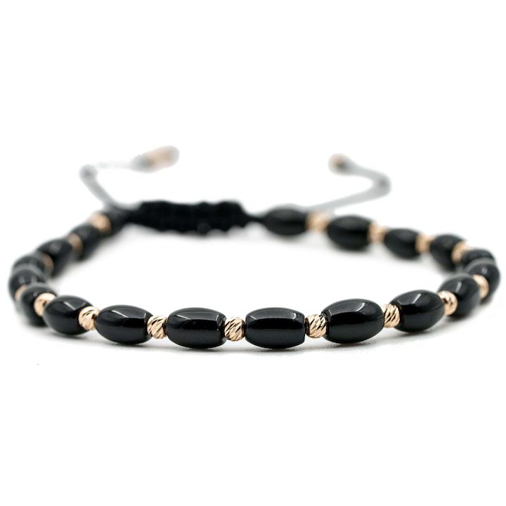 Гривна с 20 топчета от 14k злато и полускъпоценни камъни