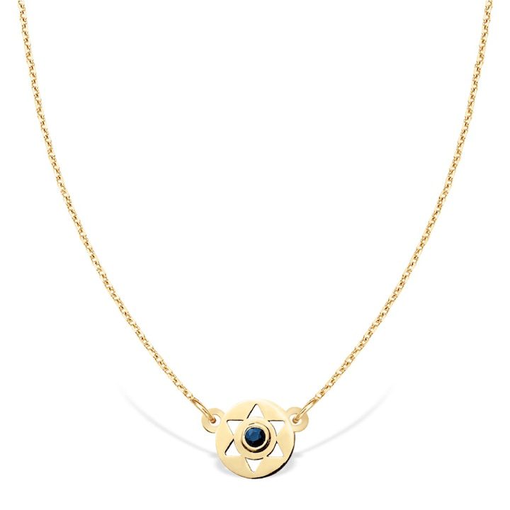 Колие в основата на врата ТЪМНО СИНИ ЗВЕЗДИ