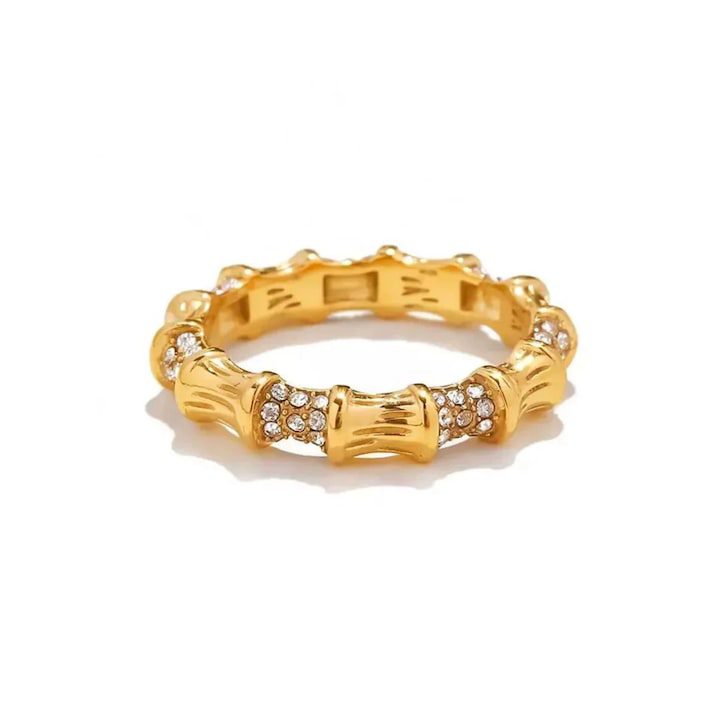 Дизайнерски пръстен във формата на бамбуков възел