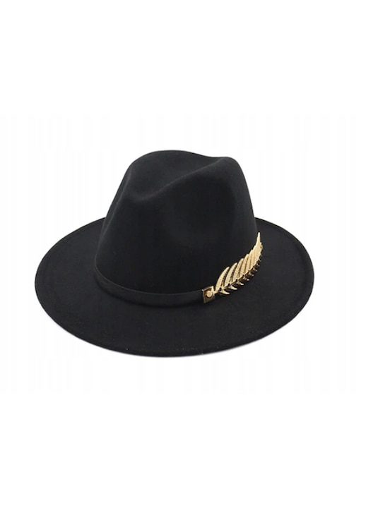 Дамска шапка с широка периферия и декоративен колан