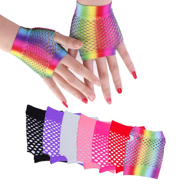 RDWESZOD 7 чифта дамски мрежести ръкавици без пръсти