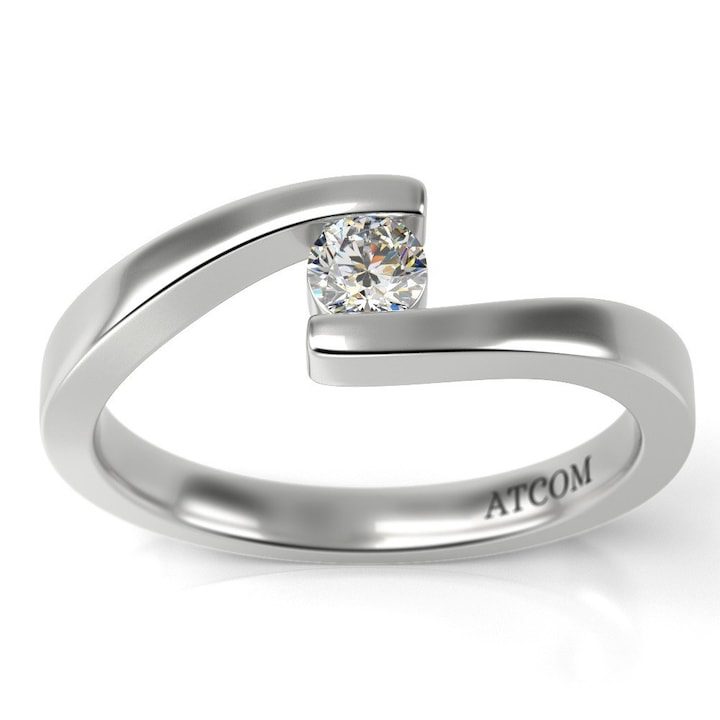 Годежен пръстен от бяло злато модел Clement - eMAG.bg