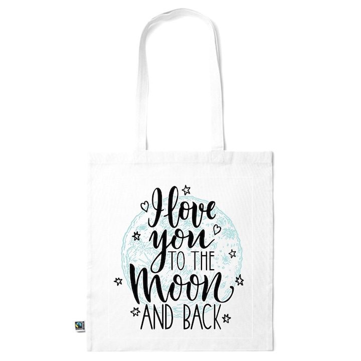 Intelli® Екологична памучна пазарска чанта Sacosa с дълги дръжки