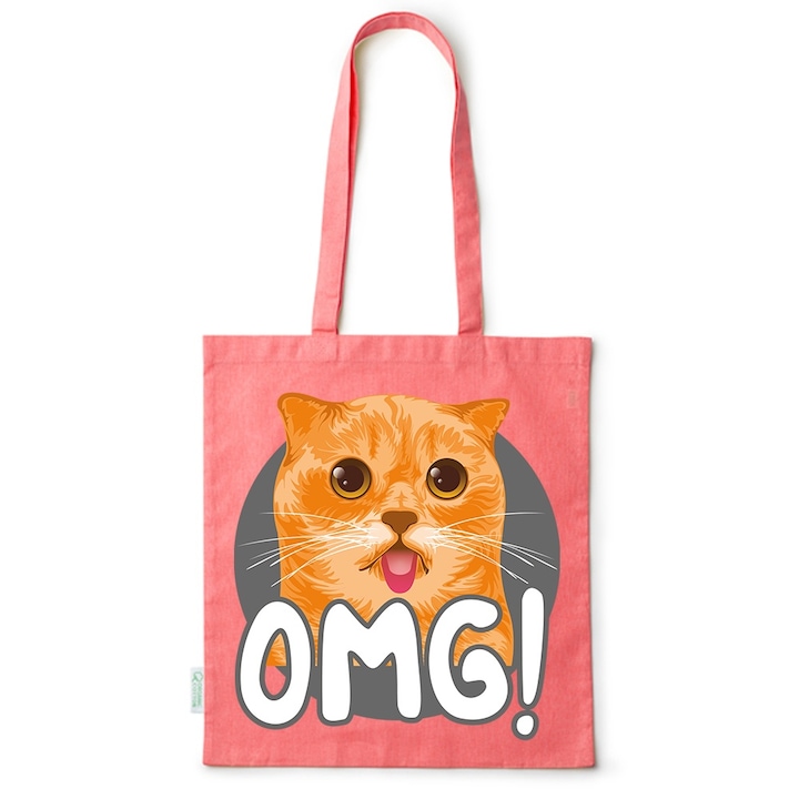 Intelli® Екологична памучна пазарска чанта Sacosa с дълги дръжки